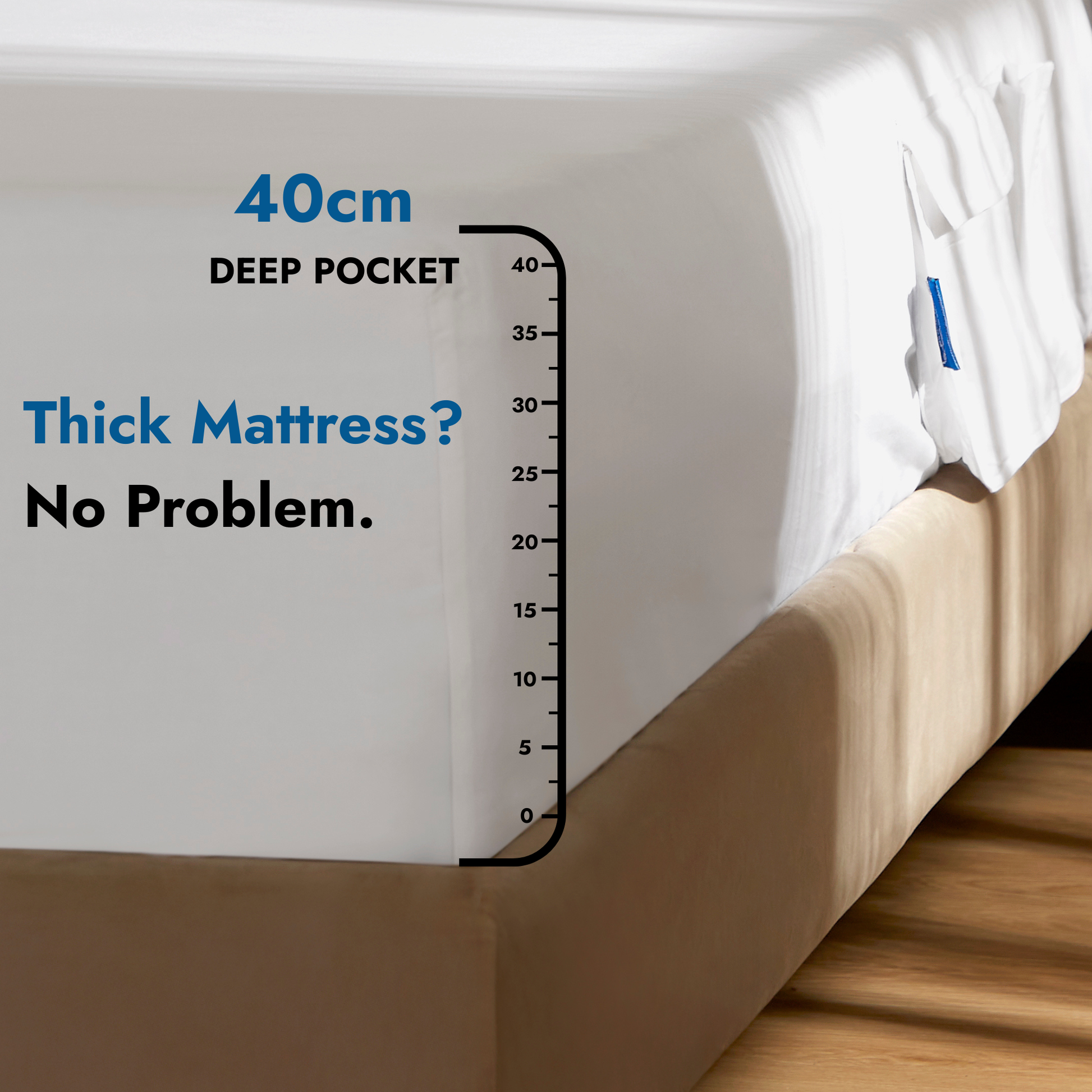 40cm deep fitted sheet for thick modern mattresses - Kangaroo Sheets