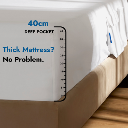40cm deep fitted sheet for thick modern mattresses - Kangaroo Sheets