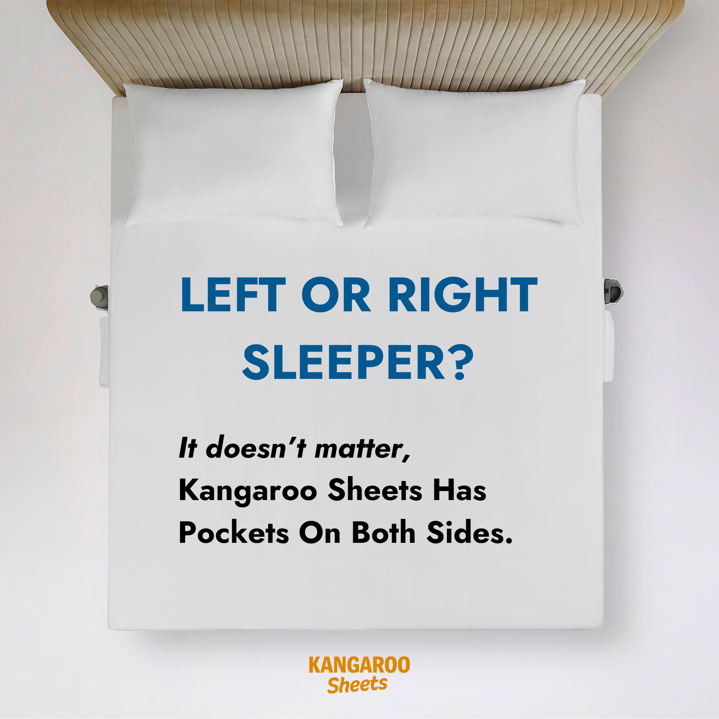 kangaroo pockets on both sides of bed