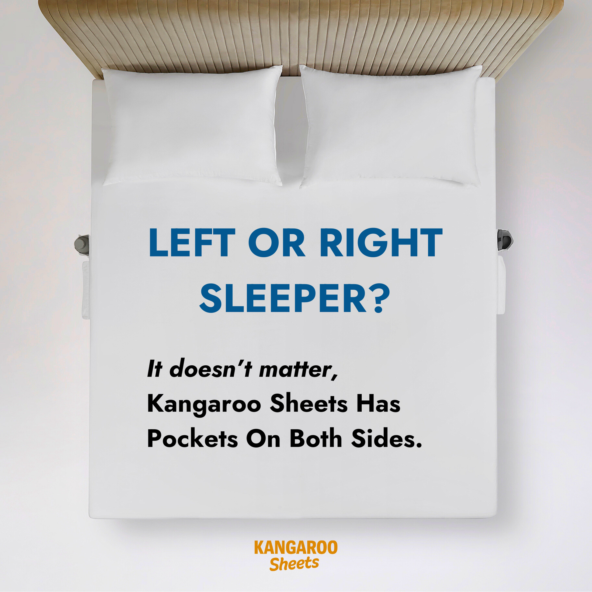 kangaroo pockets on both sides of bed